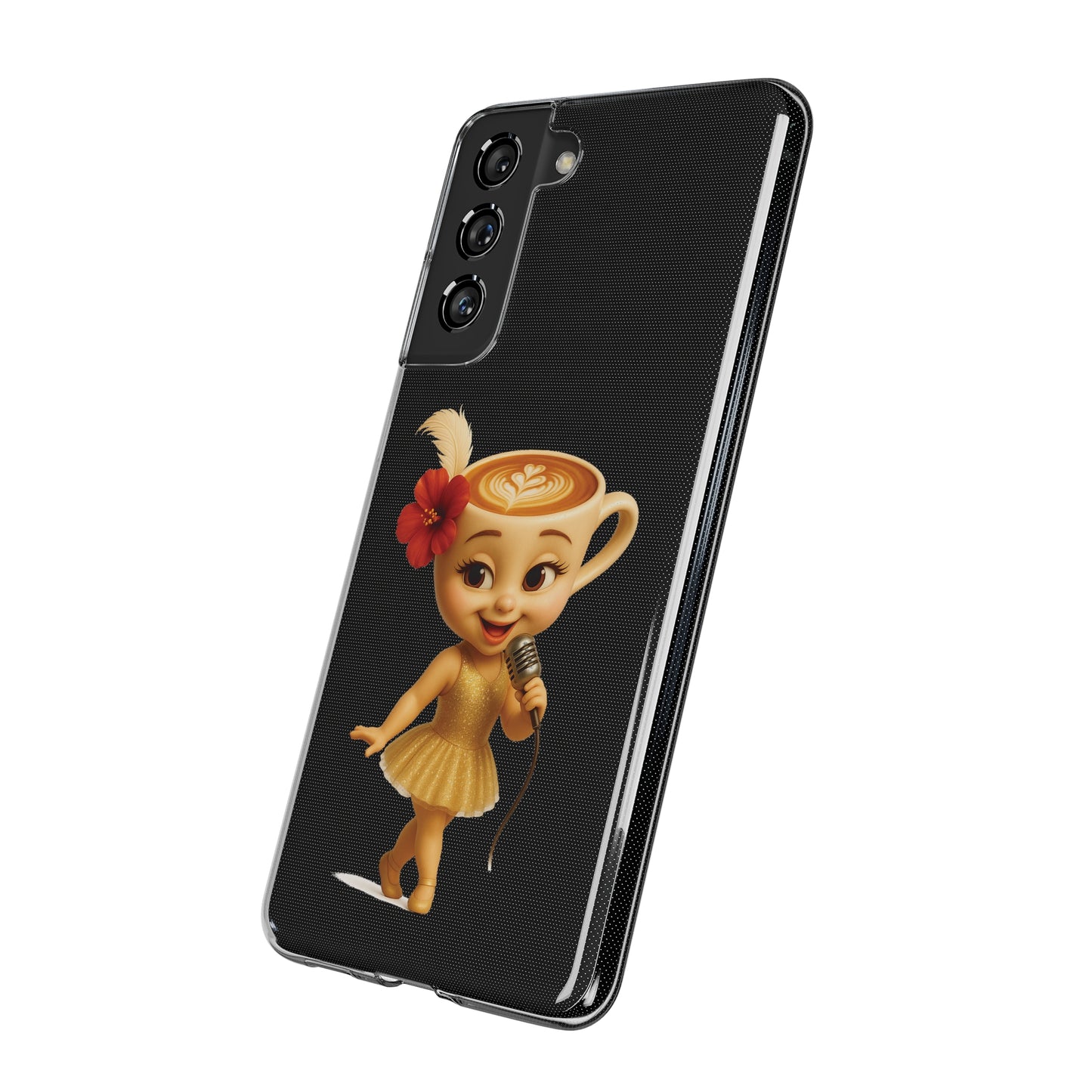 Ballerina Cappuccina Phone Case Transparent - Cute Soft Cases, Fun Gifts