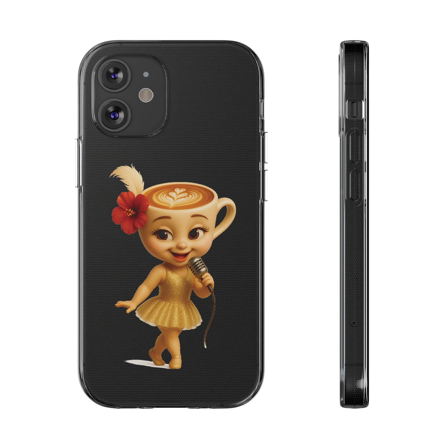 Ballerina Cappuccina Phone Case Transparent - Cute Soft Cases, Fun Gifts