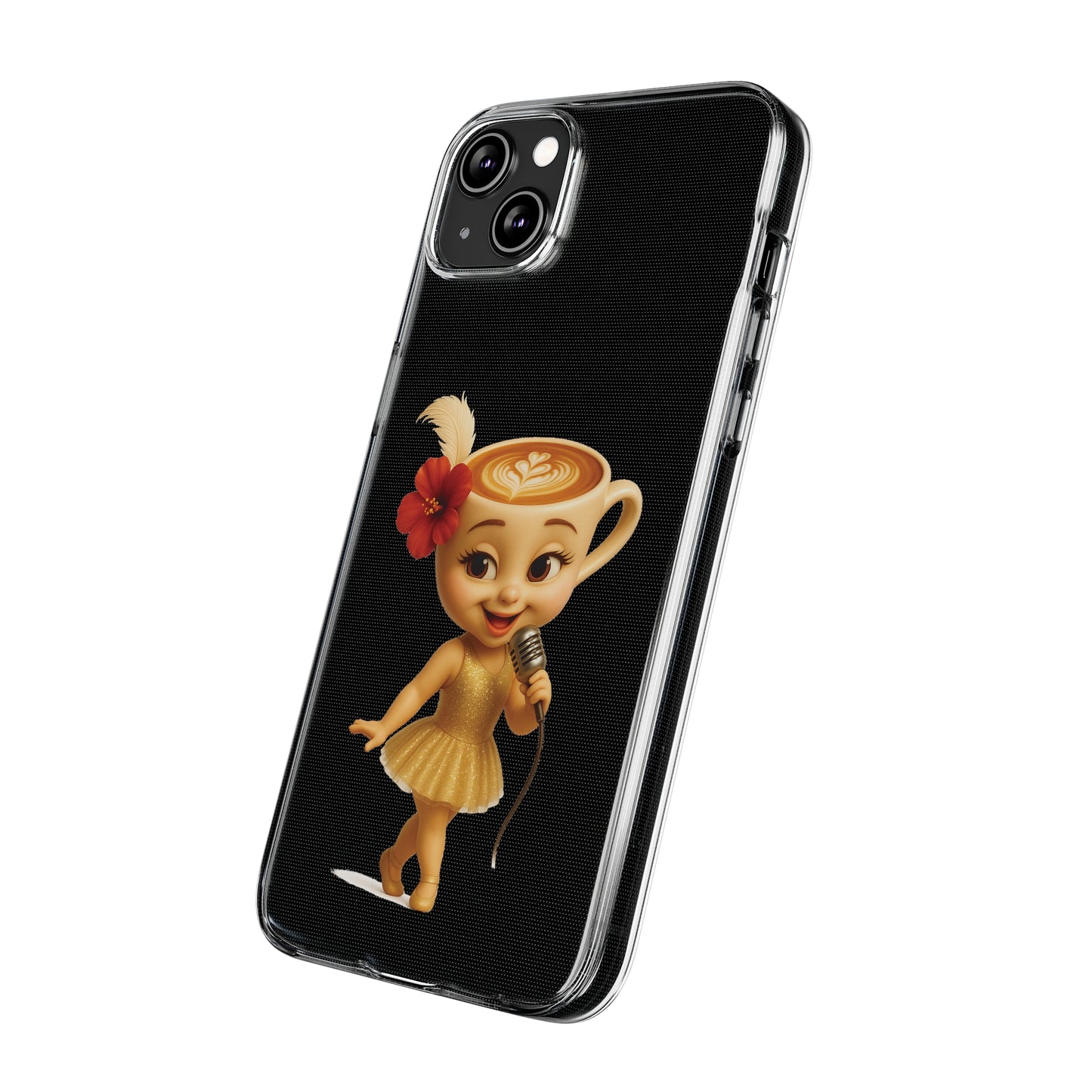 Ballerina Cappuccina Phone Case Transparent - Cute Soft Cases, Fun Gifts