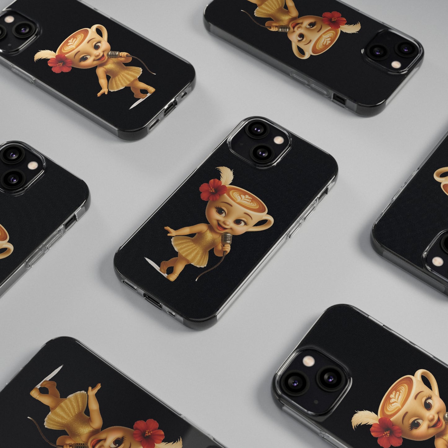 Ballerina Cappuccina Phone Case Transparent - Cute Soft Cases, Fun Gifts