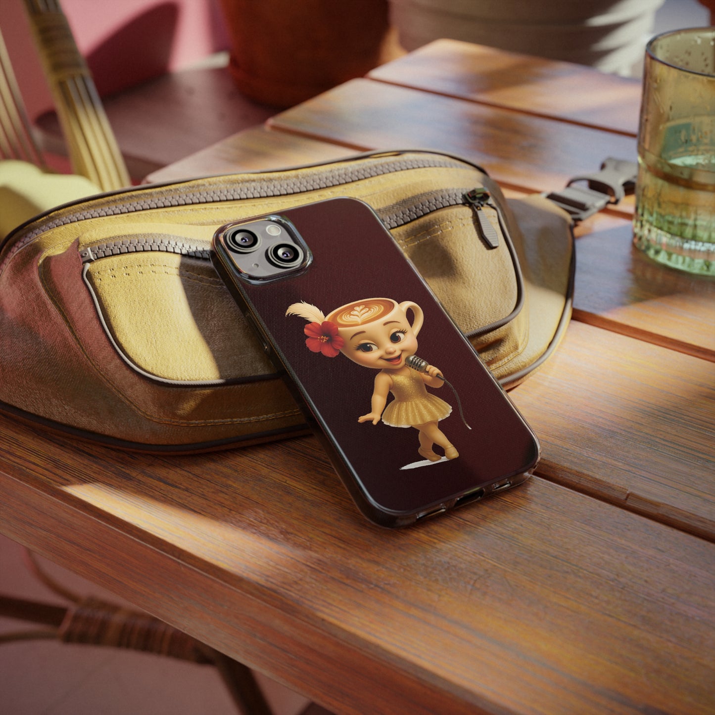 Ballerina Cappuccina Phone Case Transparent - Cute Soft Cases, Fun Gifts