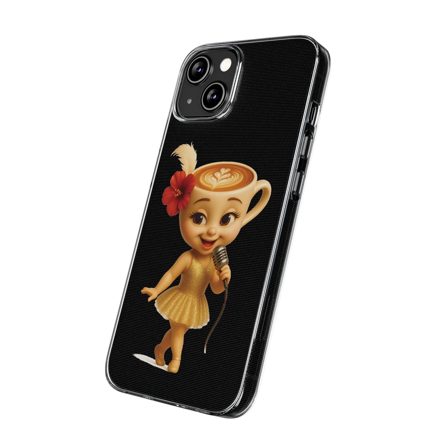 Ballerina Cappuccina Phone Case Transparent - Cute Soft Cases, Fun Gifts