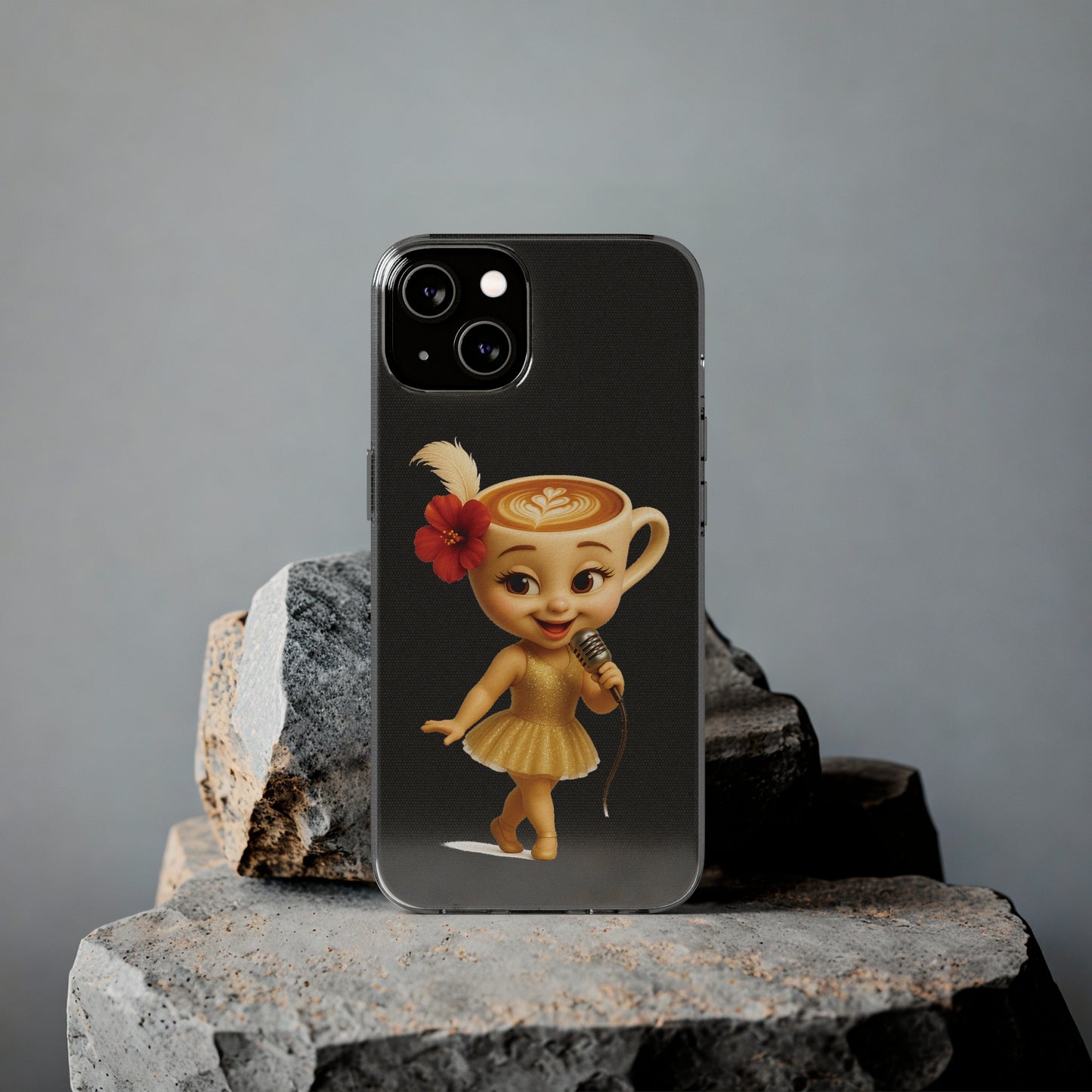 Ballerina Cappuccina Phone Case Transparent - Cute Soft Cases, Fun Gifts
