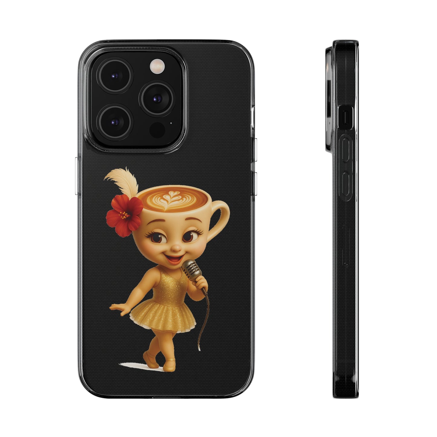 Ballerina Cappuccina Phone Case Transparent - Cute Soft Cases, Fun Gifts