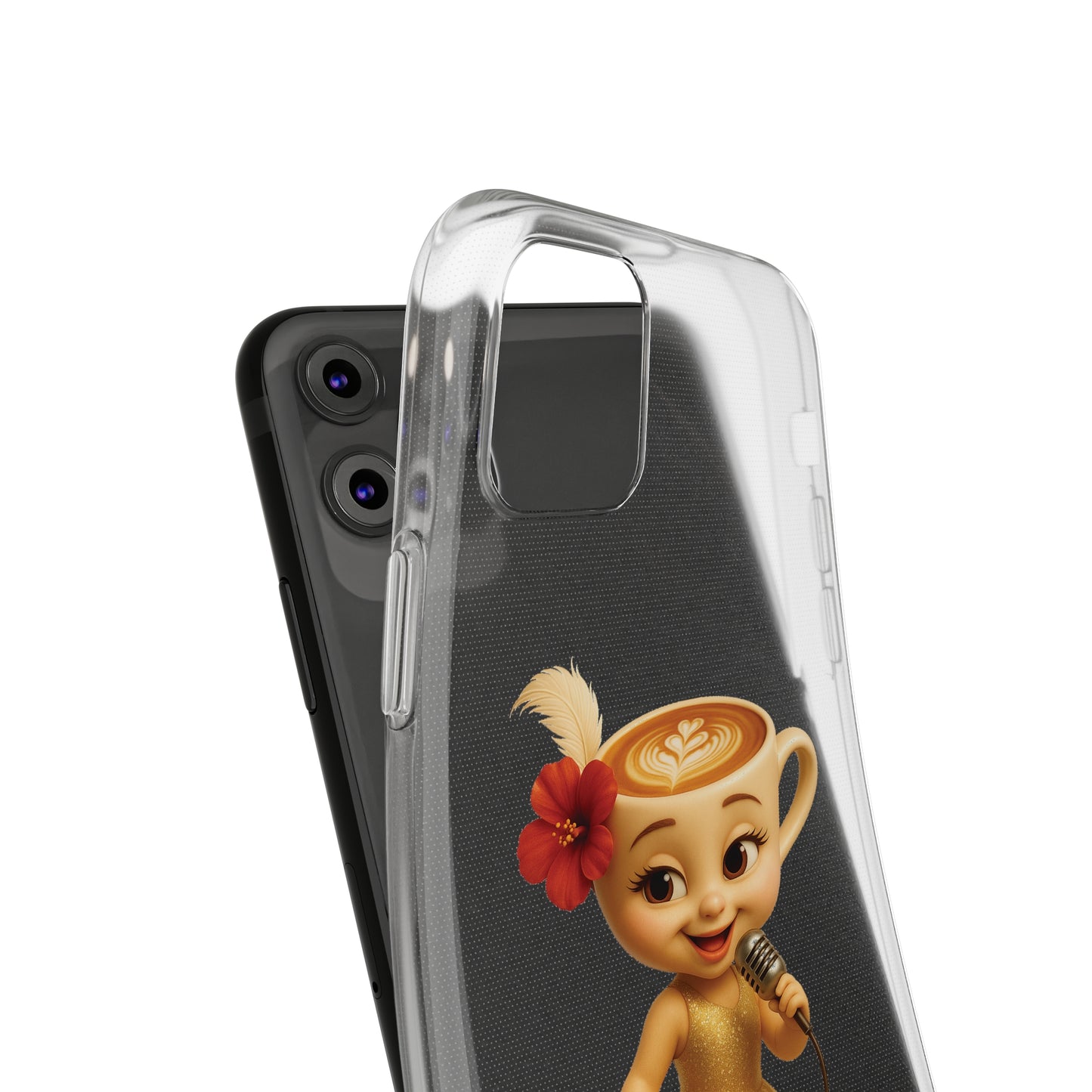 Ballerina Cappuccina Phone Case Transparent - Cute Soft Cases, Fun Gifts