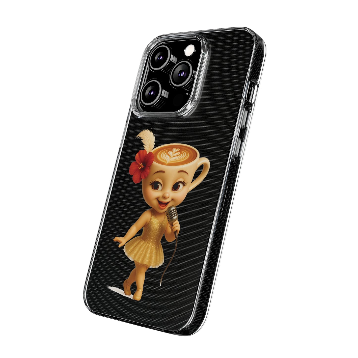 Ballerina Cappuccina Phone Case Transparent - Cute Soft Cases, Fun Gifts