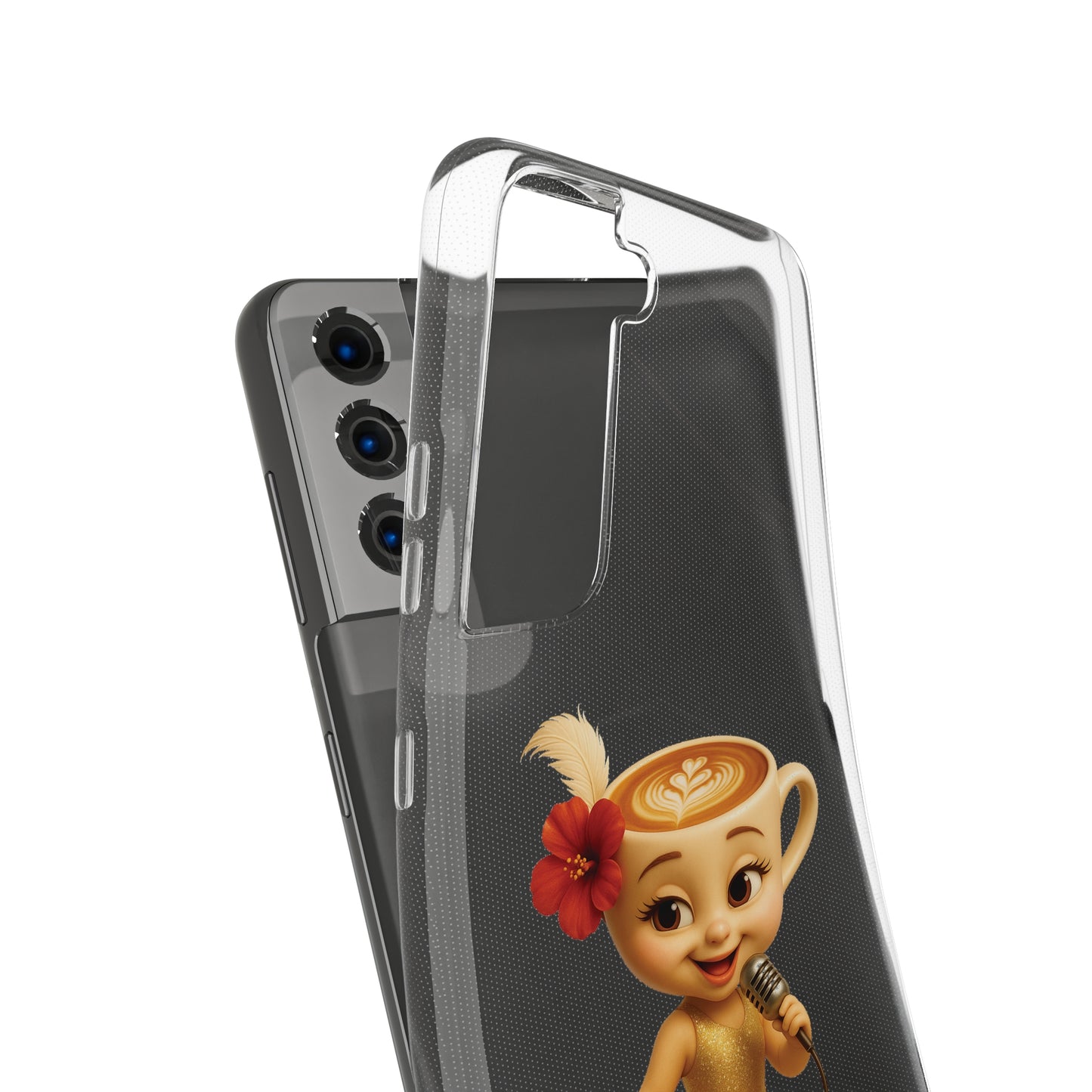 Ballerina Cappuccina Phone Case Transparent - Cute Soft Cases, Fun Gifts