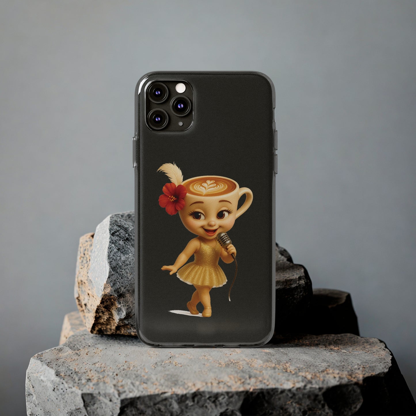 Ballerina Cappuccina Phone Case Transparent - Cute Soft Cases, Fun Gifts