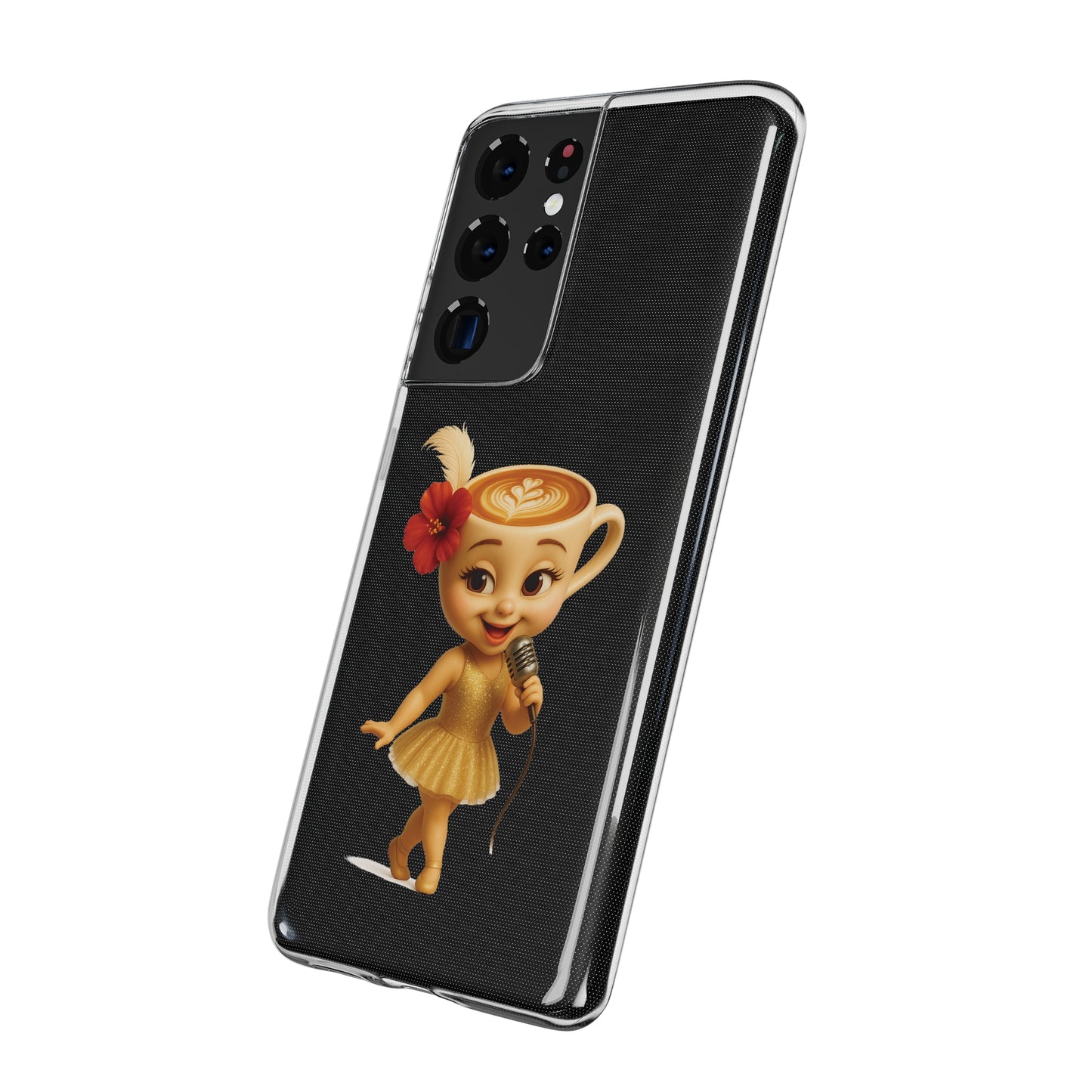 Ballerina Cappuccina Phone Case Transparent - Cute Soft Cases, Fun Gifts