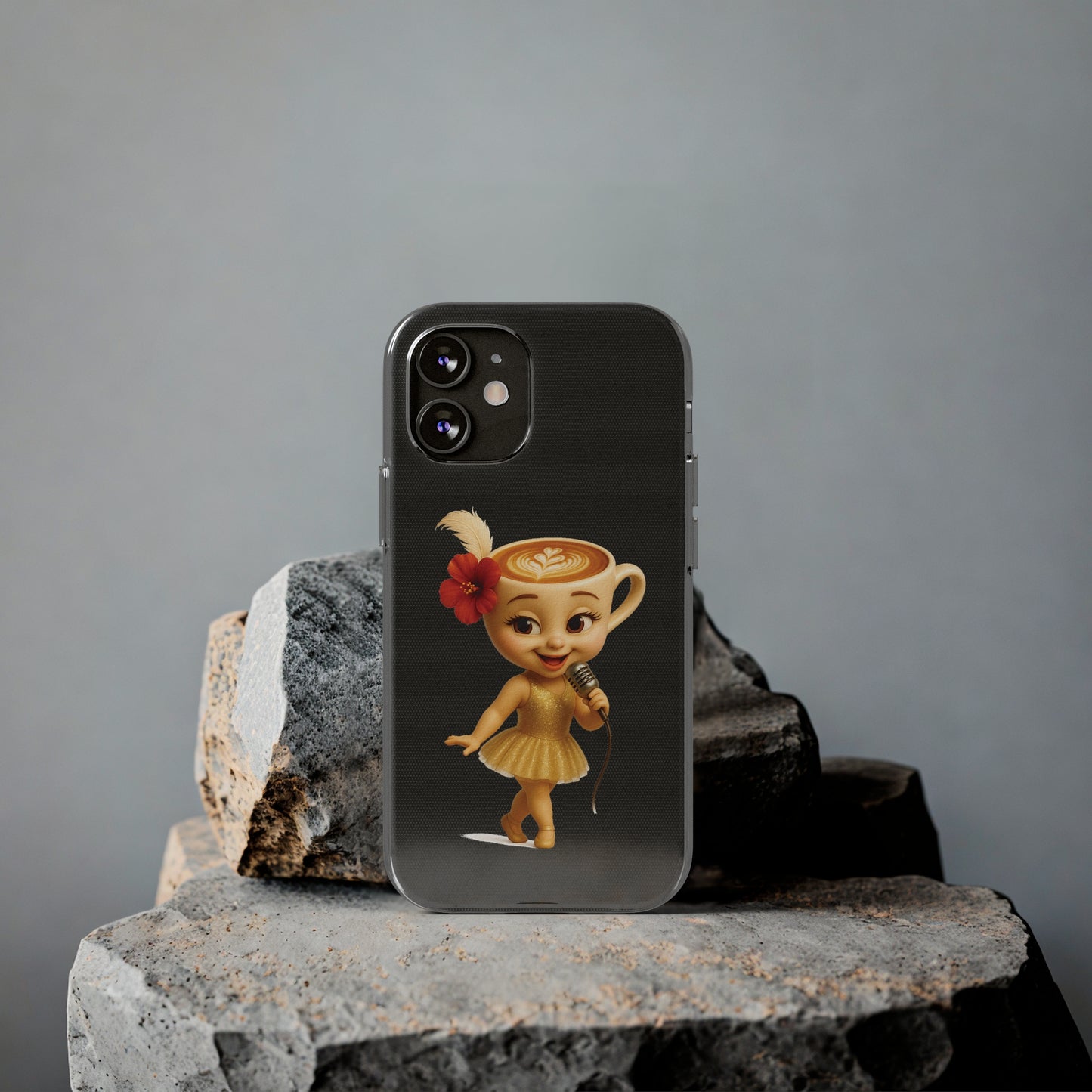 Ballerina Cappuccina Phone Case Transparent - Cute Soft Cases, Fun Gifts