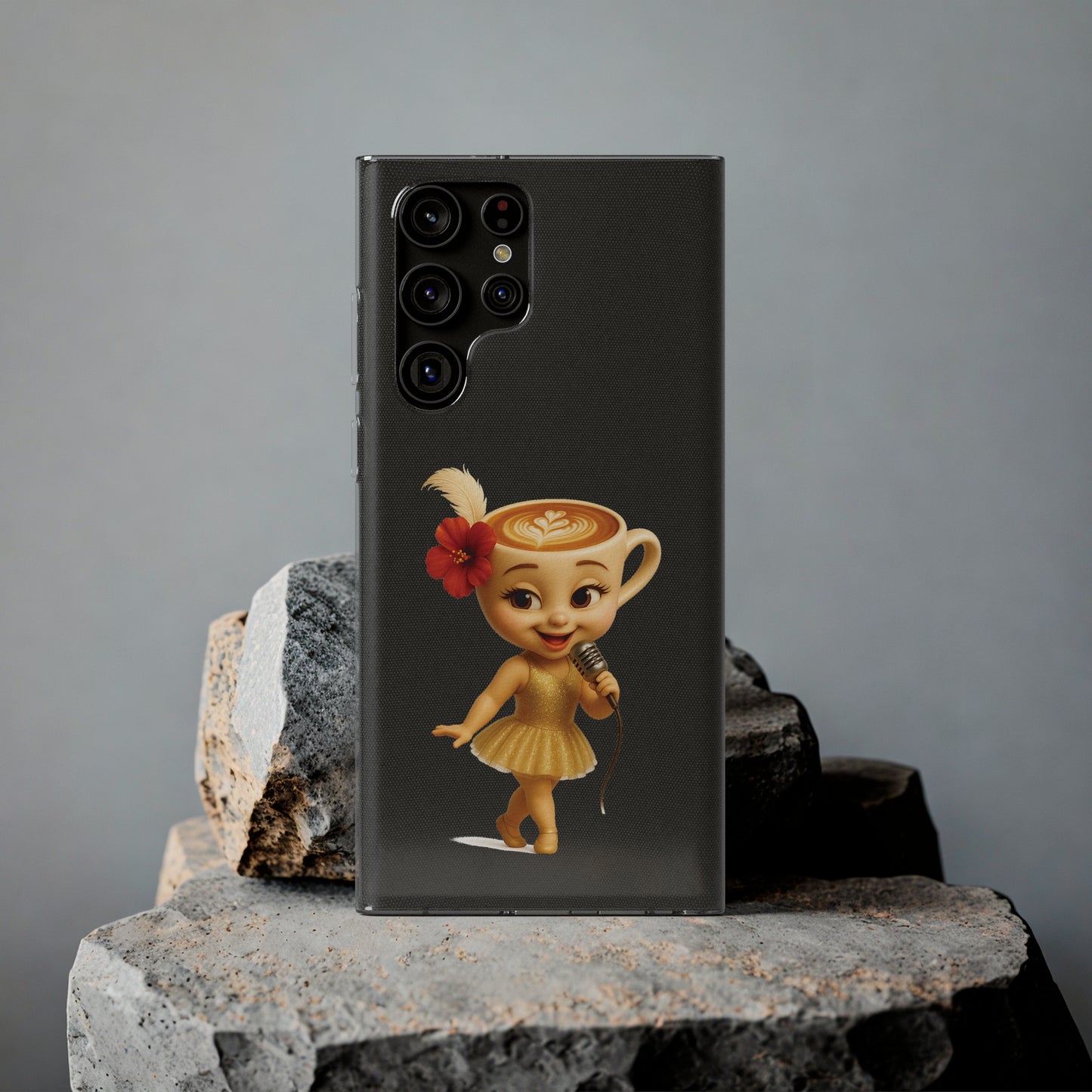 Ballerina Cappuccina Phone Case Transparent - Cute Soft Cases, Fun Gifts