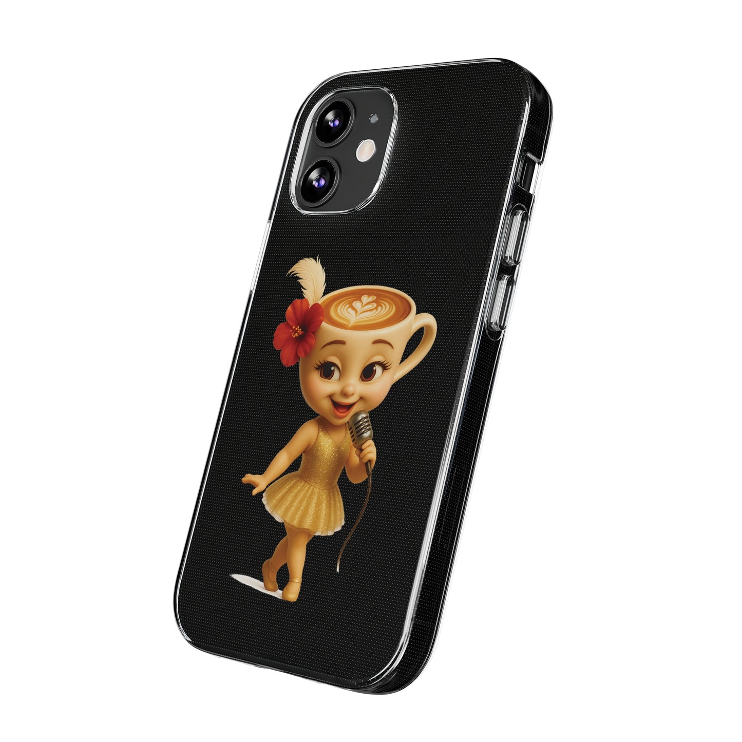 Ballerina Cappuccina Phone Case Transparent - Cute Soft Cases, Fun Gifts