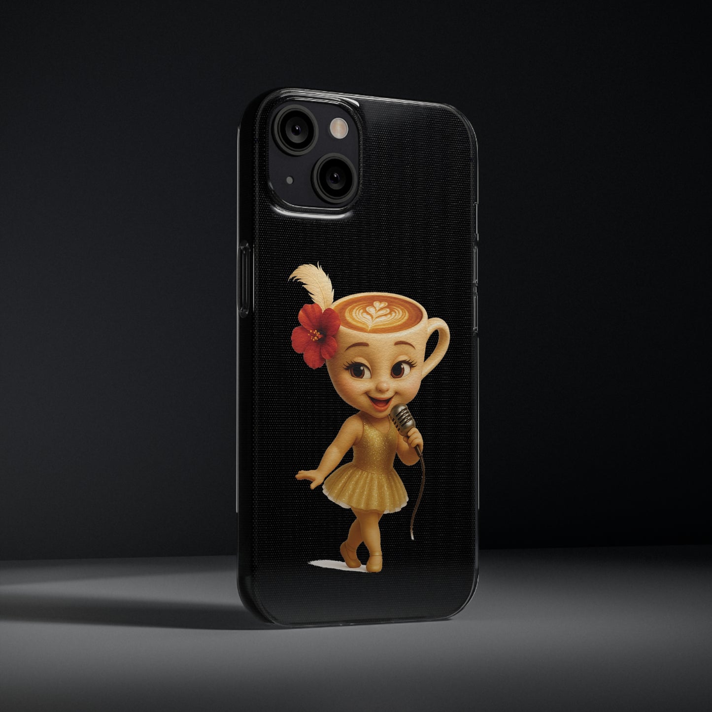 Ballerina Cappuccina Phone Case Transparent - Cute Soft Cases, Fun Gifts