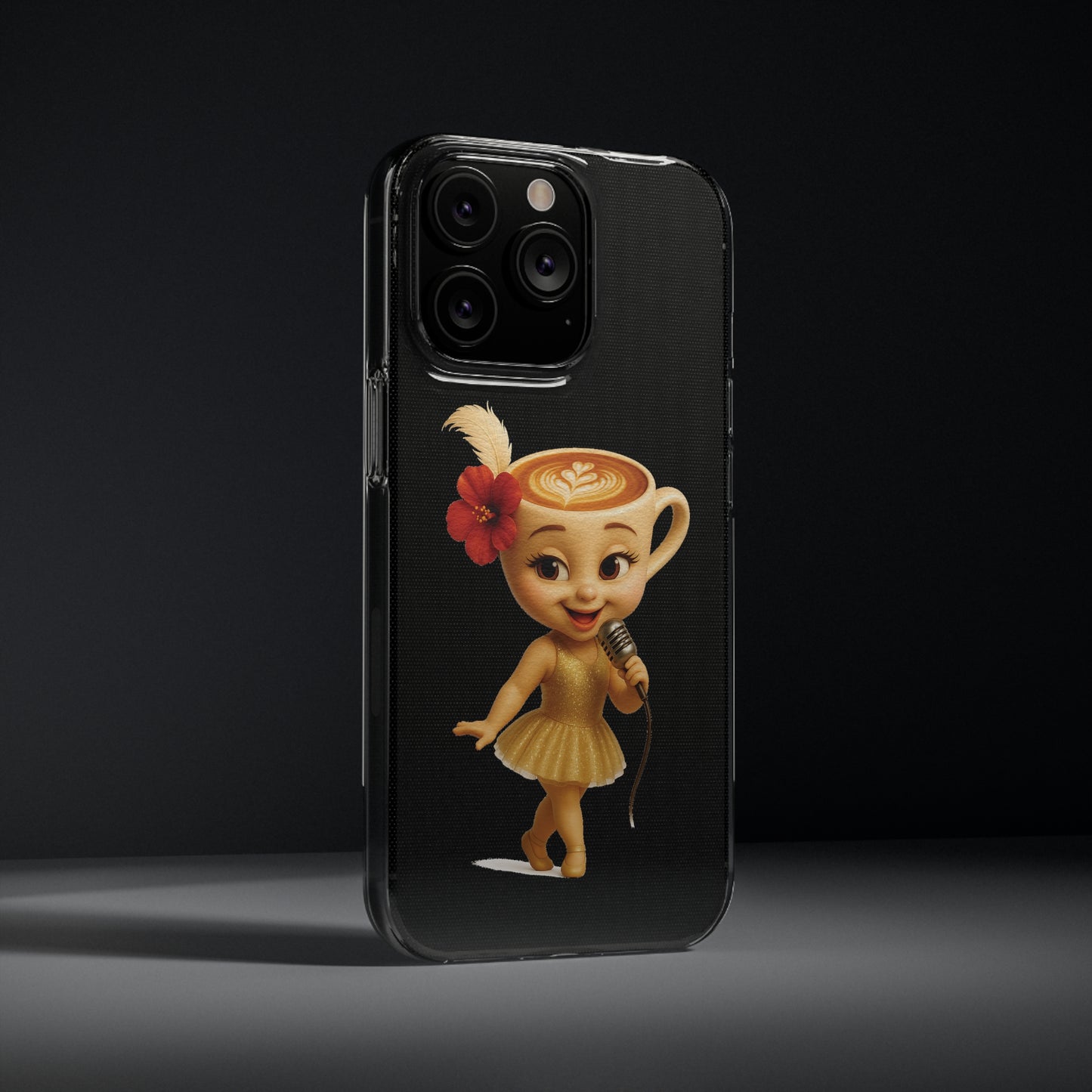 Ballerina Cappuccina Phone Case Transparent - Cute Soft Cases, Fun Gifts