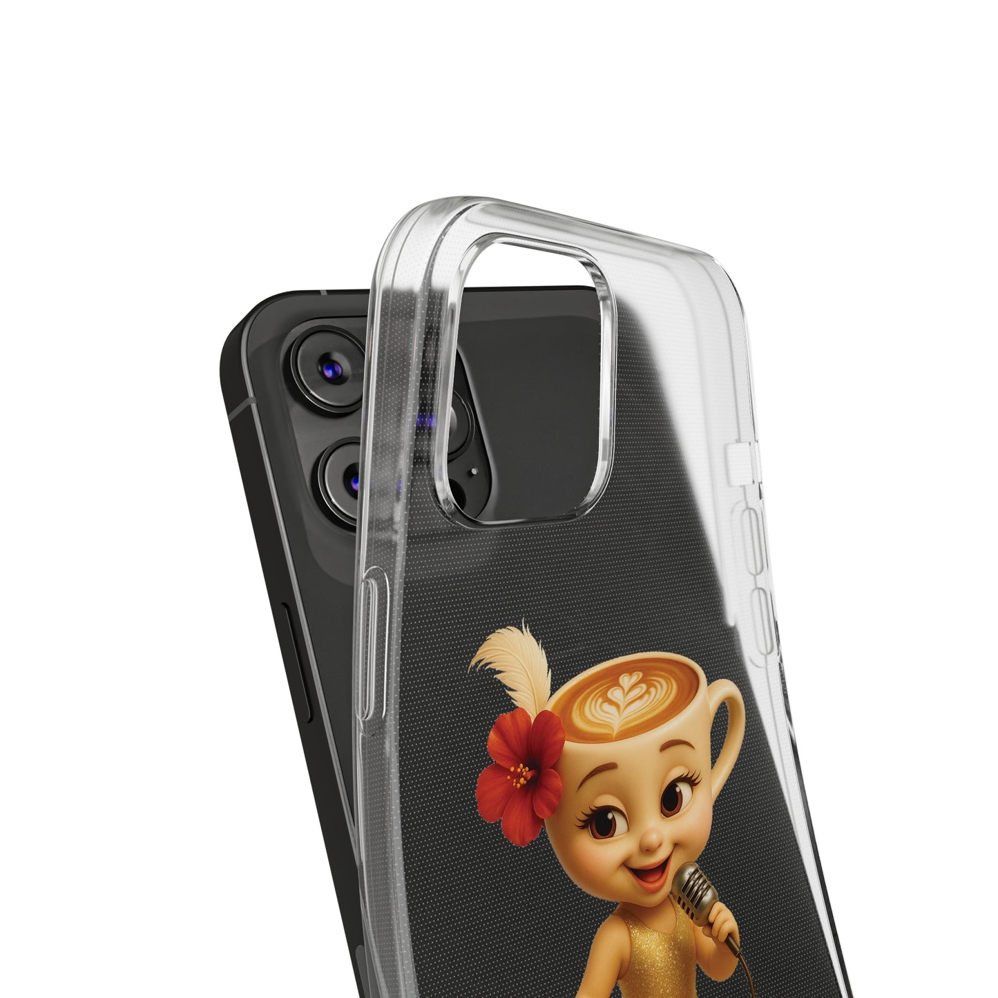 Ballerina Cappuccina Phone Case Transparent - Cute Soft Cases, Fun Gifts