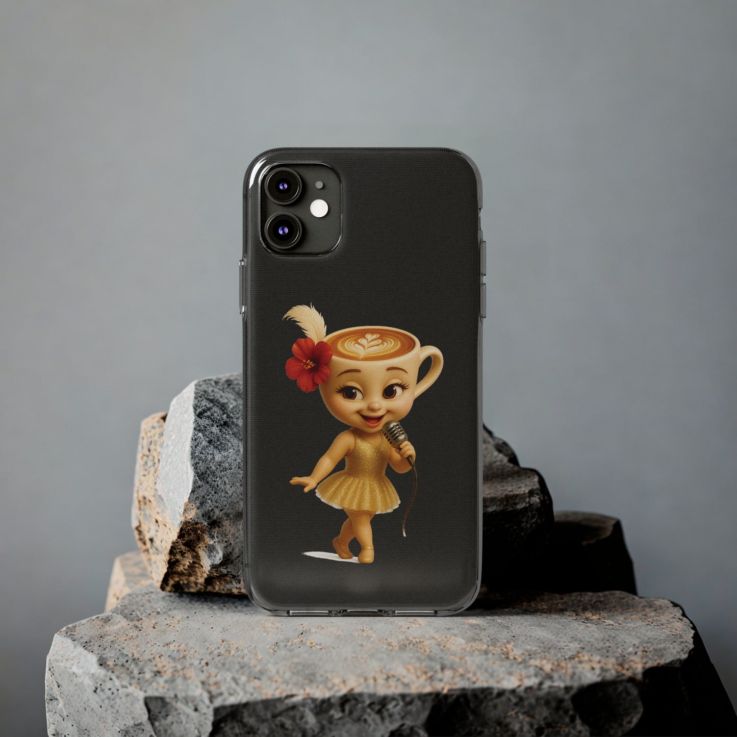 Ballerina Cappuccina Phone Case Transparent - Cute Soft Cases, Fun Gifts
