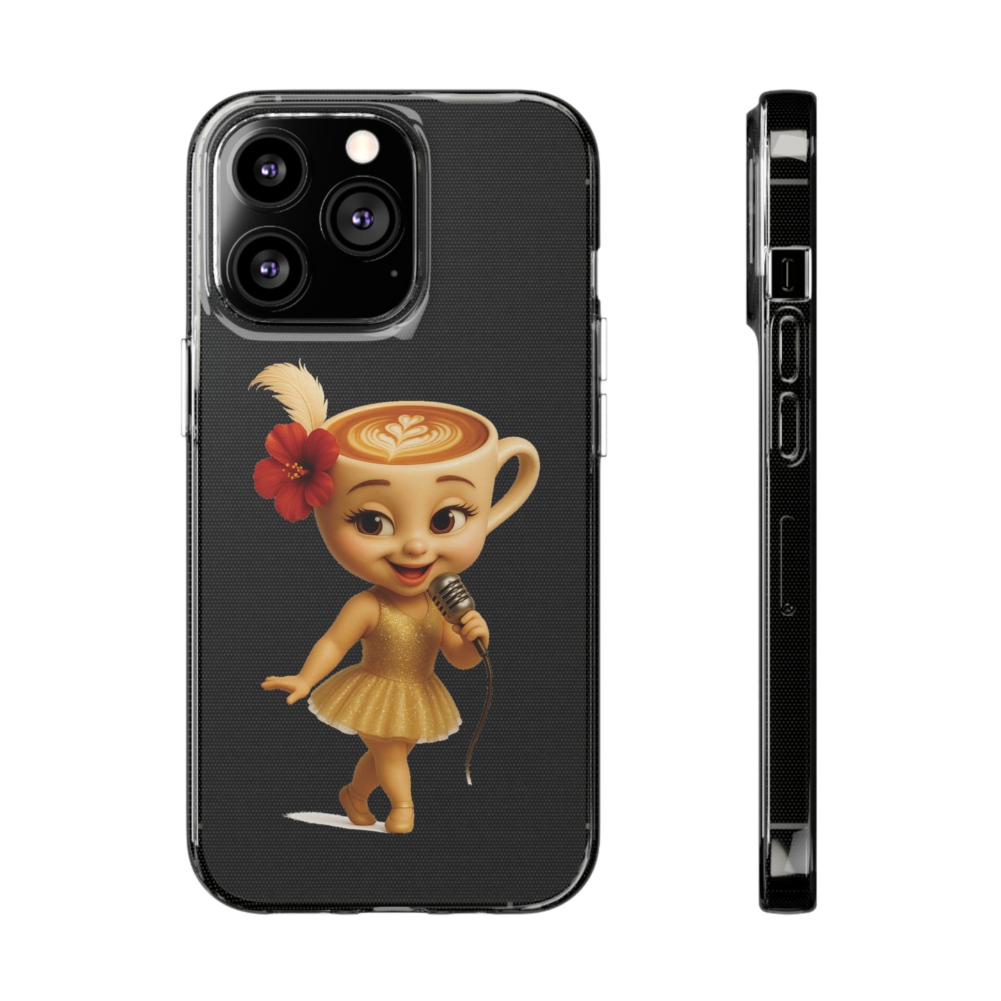 Ballerina Cappuccina Phone Case Transparent - Cute Soft Cases, Fun Gifts