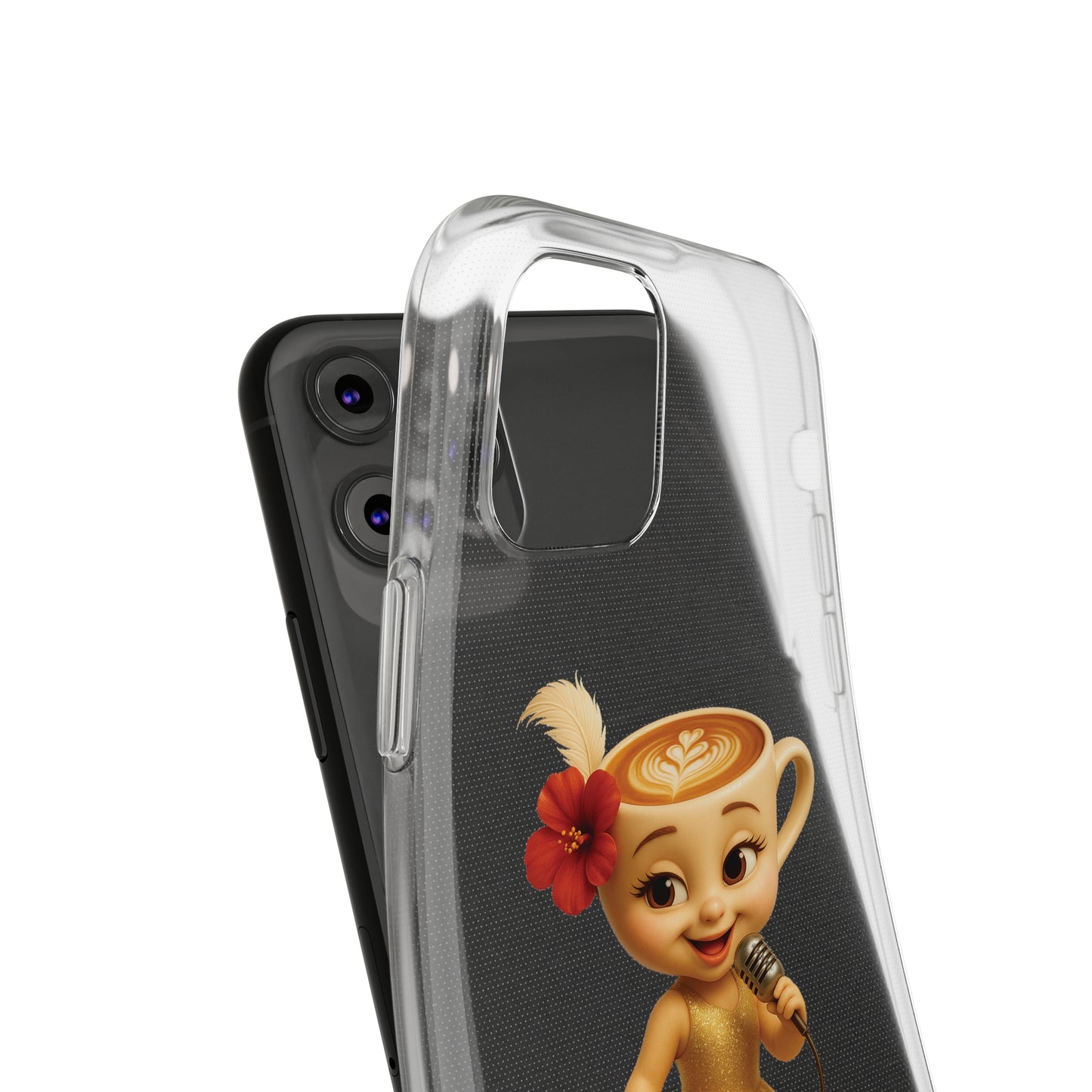 Ballerina Cappuccina Phone Case Transparent - Cute Soft Cases, Fun Gifts