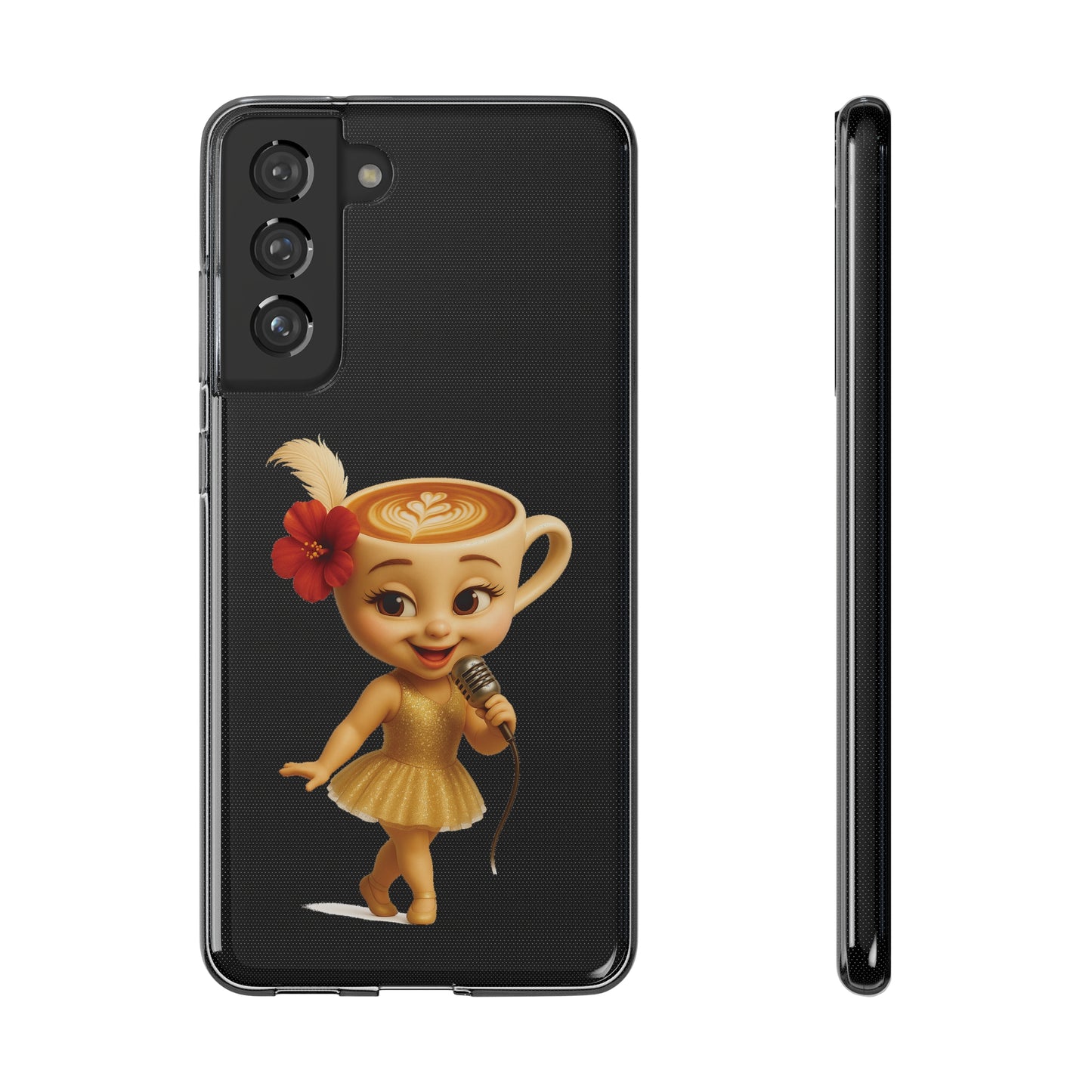 Ballerina Cappuccina Phone Case Transparent - Cute Soft Cases, Fun Gifts