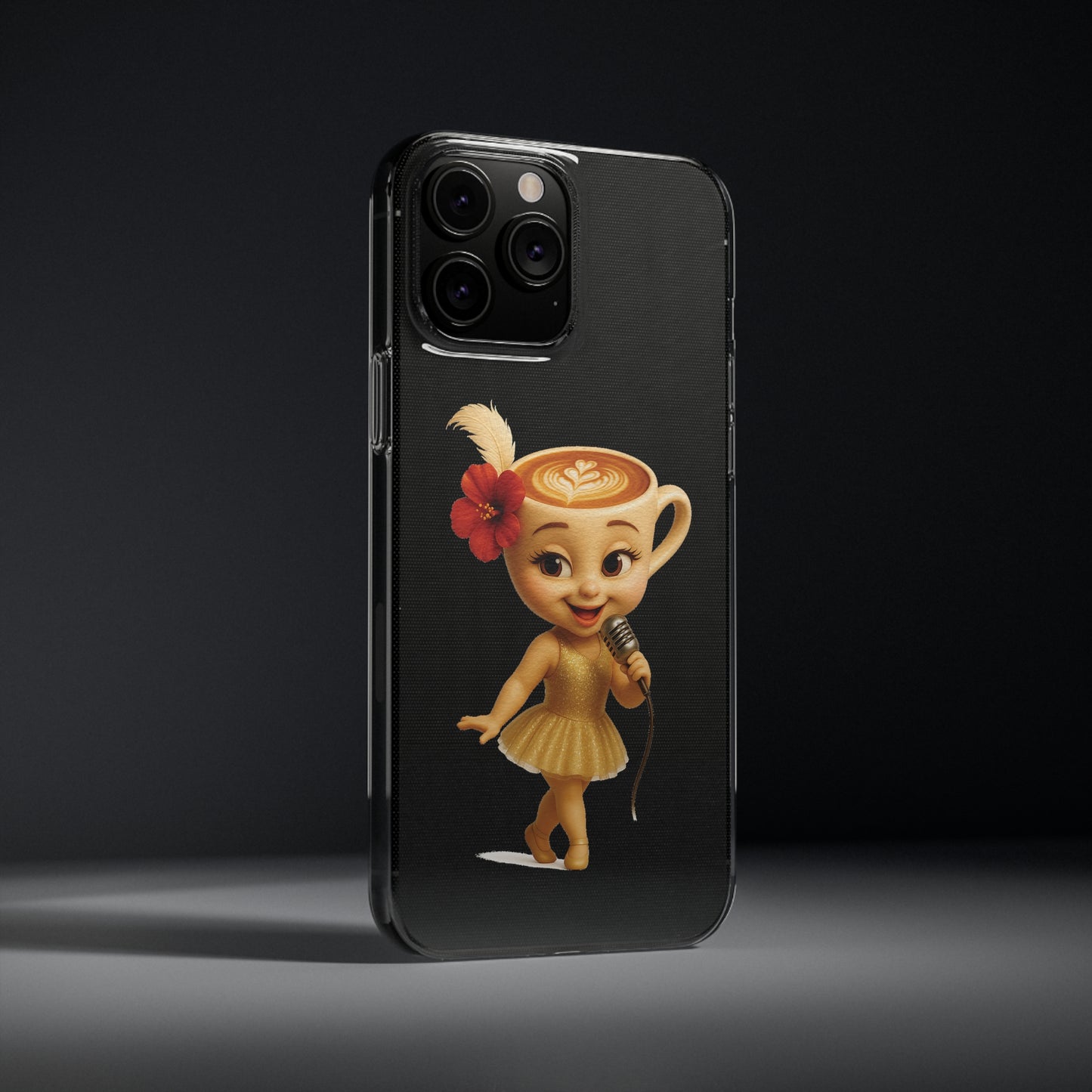 Ballerina Cappuccina Phone Case Transparent - Cute Soft Cases, Fun Gifts