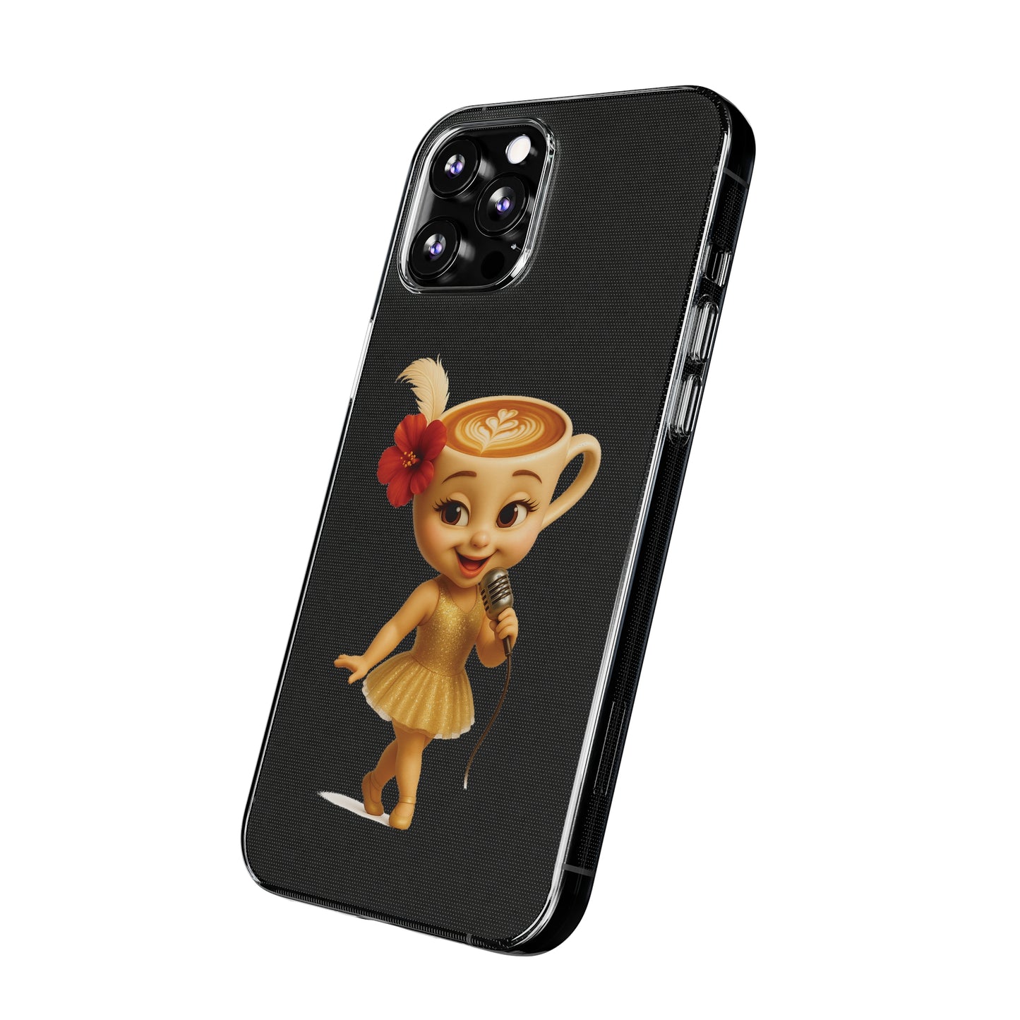 Ballerina Cappuccina Phone Case Transparent - Cute Soft Cases, Fun Gifts