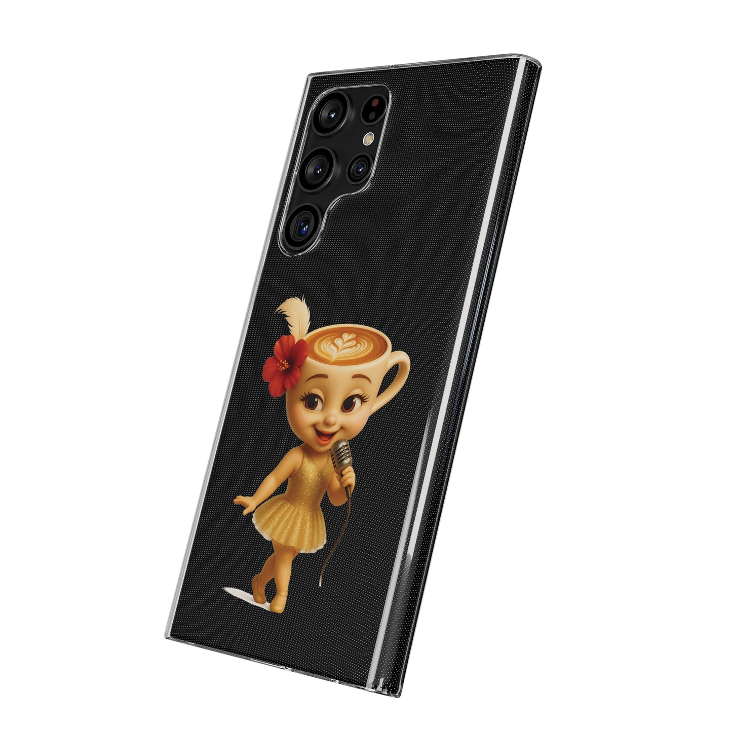 Ballerina Cappuccina Phone Case Transparent - Cute Soft Cases, Fun Gifts