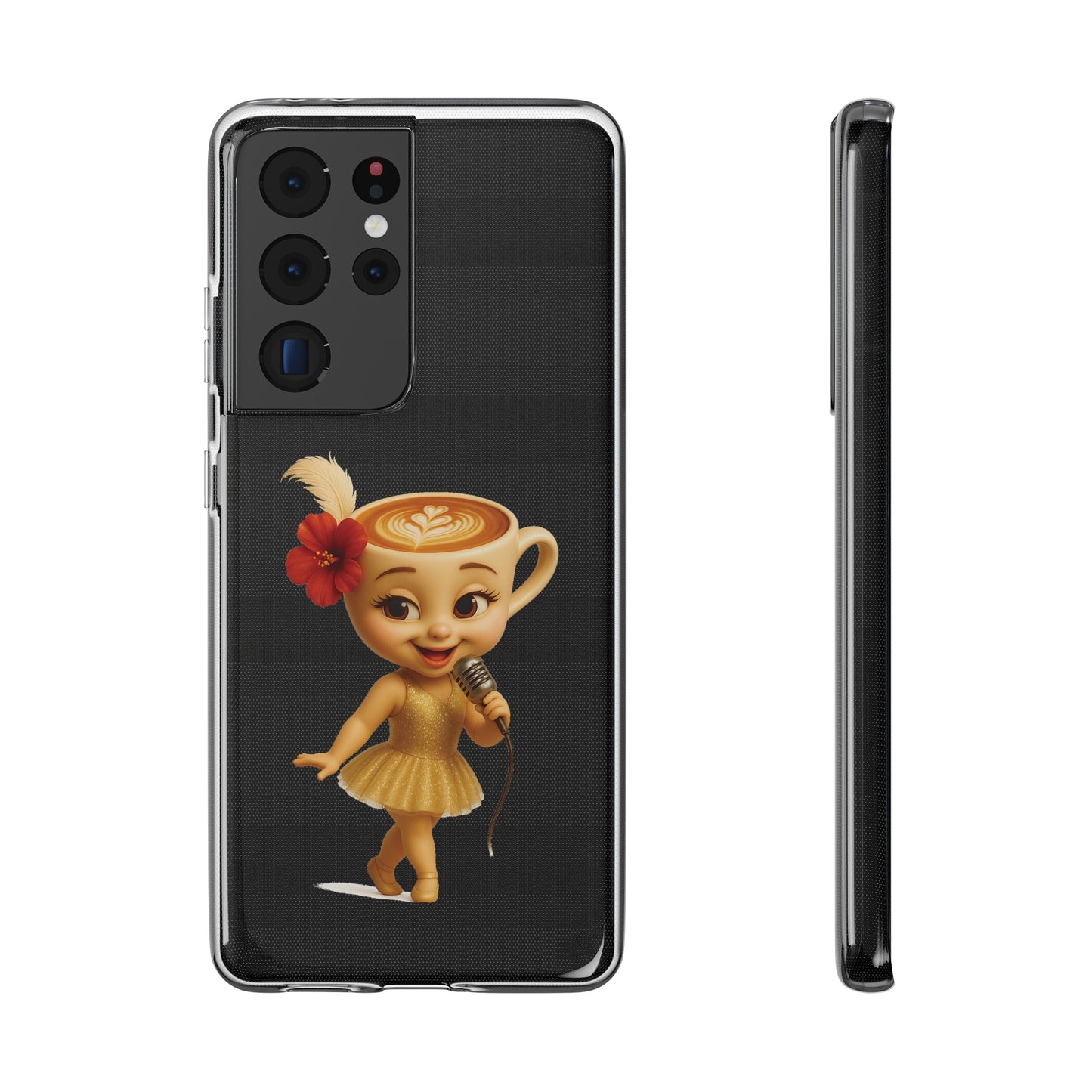 Ballerina Cappuccina Phone Case Transparent - Cute Soft Cases, Fun Gifts