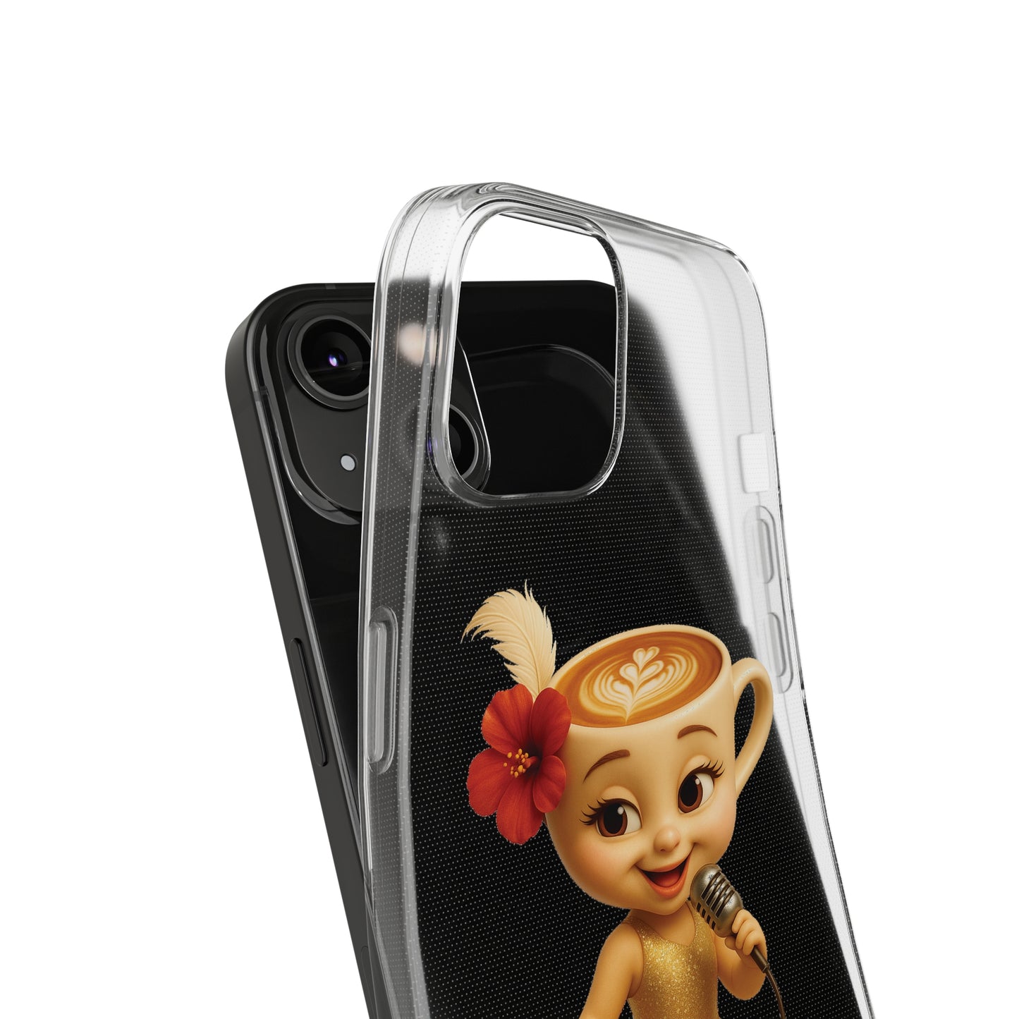 Ballerina Cappuccina Phone Case Transparent - Cute Soft Cases, Fun Gifts