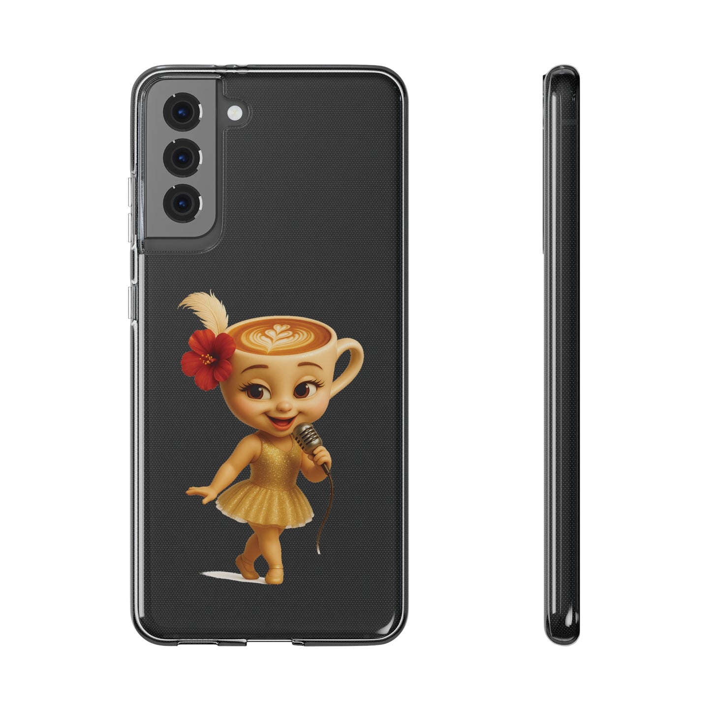 Ballerina Cappuccina Phone Case Transparent - Cute Soft Cases, Fun Gifts