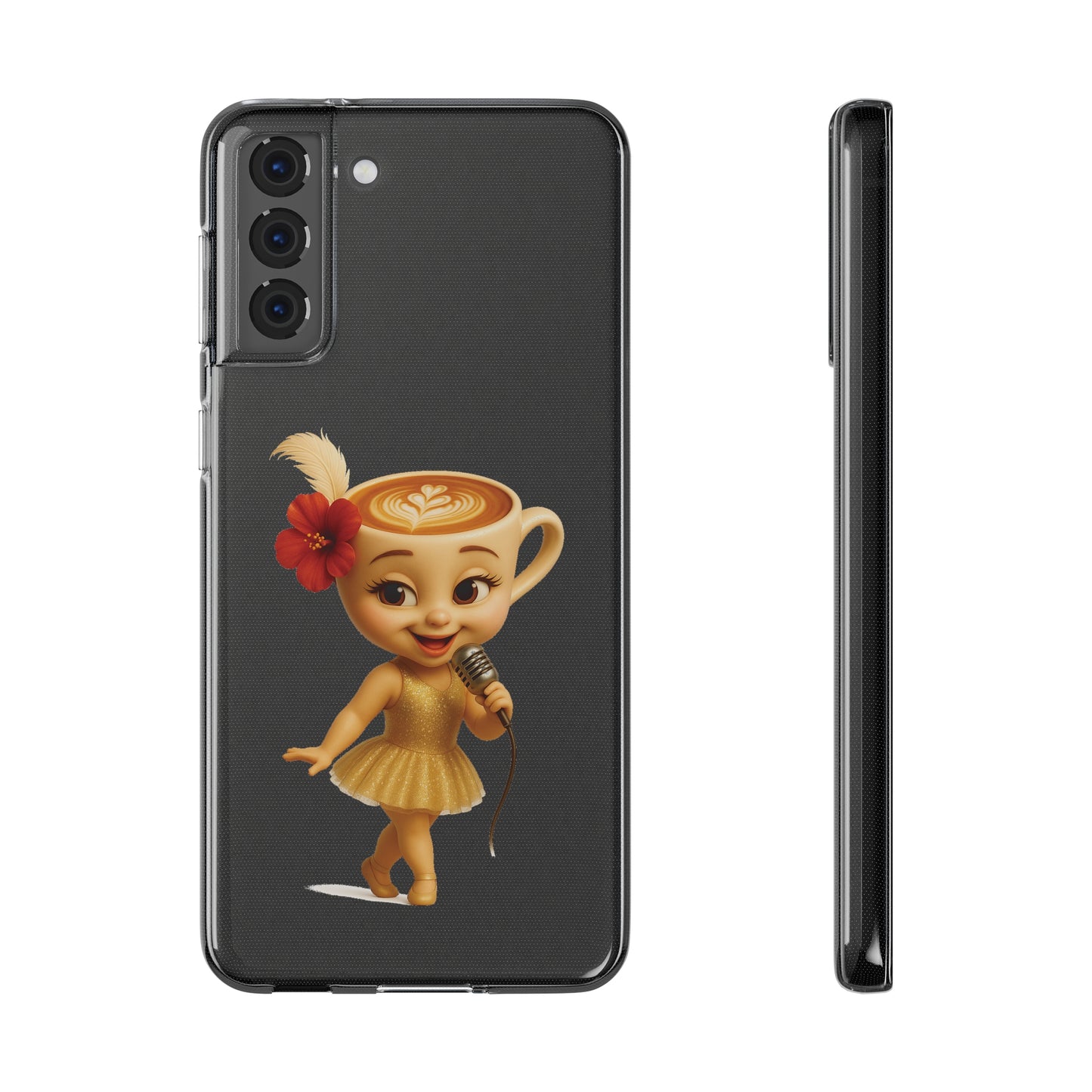 Ballerina Cappuccina Phone Case Transparent - Cute Soft Cases, Fun Gifts