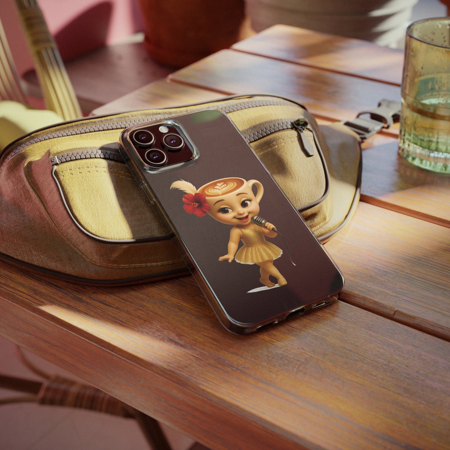 Ballerina Cappuccina Phone Case Transparent - Cute Soft Cases, Fun Gifts