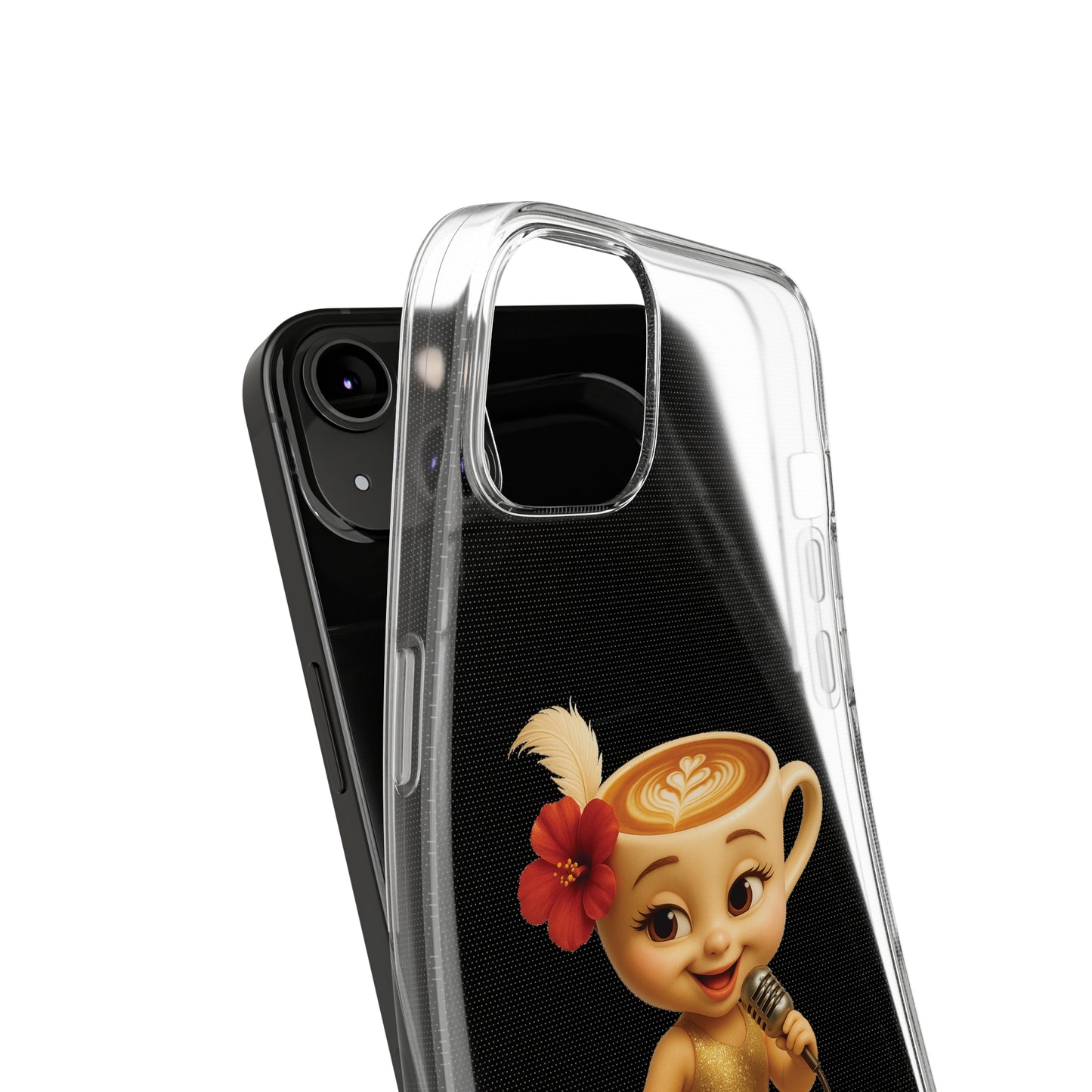 Ballerina Cappuccina Phone Case Transparent - Cute Soft Cases, Fun Gifts