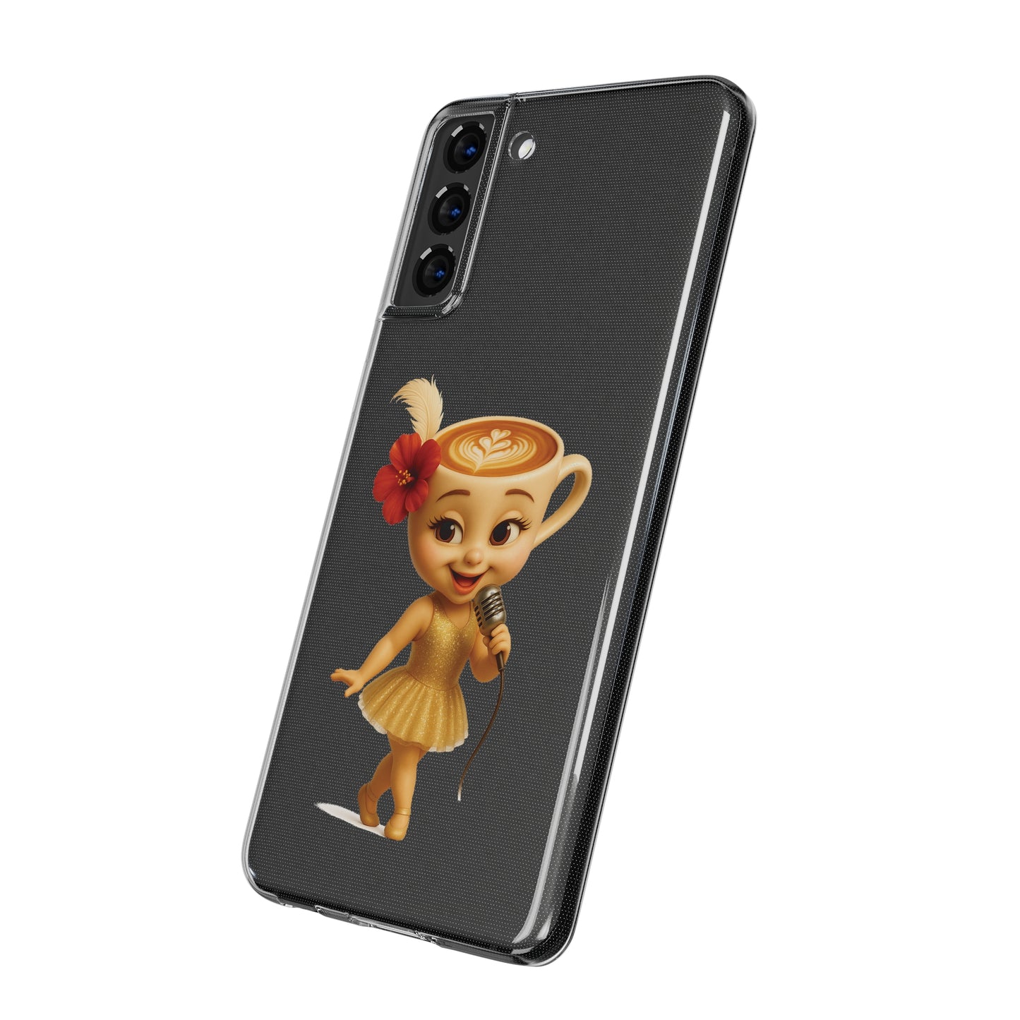 Ballerina Cappuccina Phone Case Transparent - Cute Soft Cases, Fun Gifts