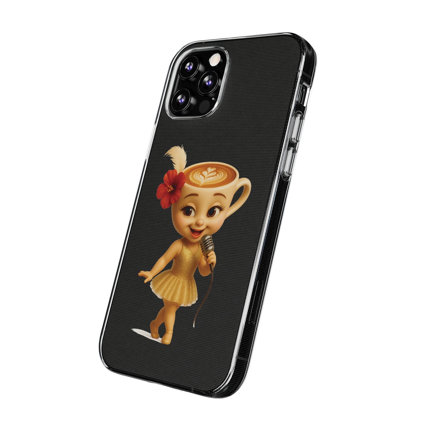 Ballerina Cappuccina Phone Case Transparent - Cute Soft Cases, Fun Gifts