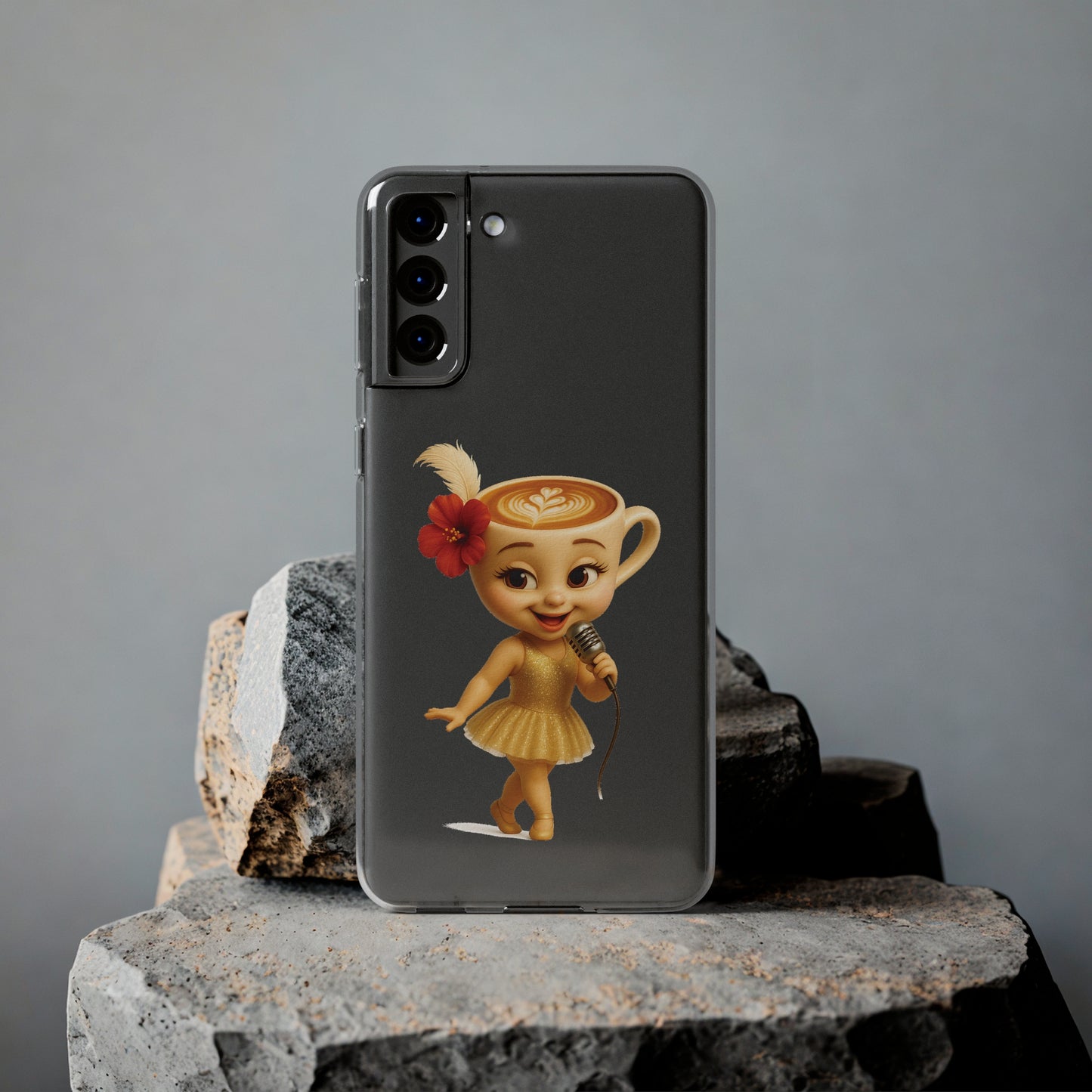 Ballerina Cappuccina Phone Case Transparent - Cute Soft Cases, Fun Gifts