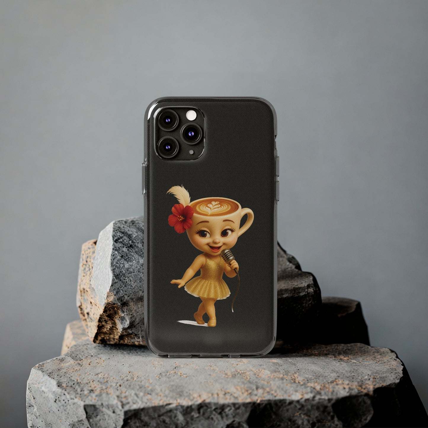 Ballerina Cappuccina Phone Case Transparent - Cute Soft Cases, Fun Gifts