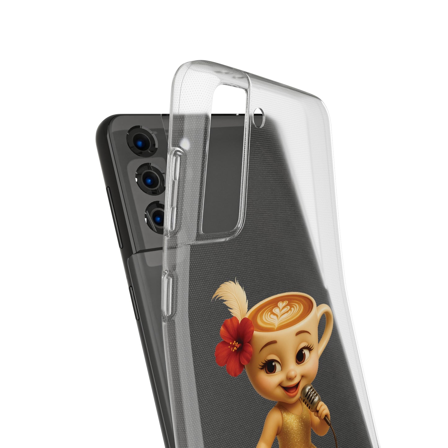Ballerina Cappuccina Phone Case Transparent - Cute Soft Cases, Fun Gifts