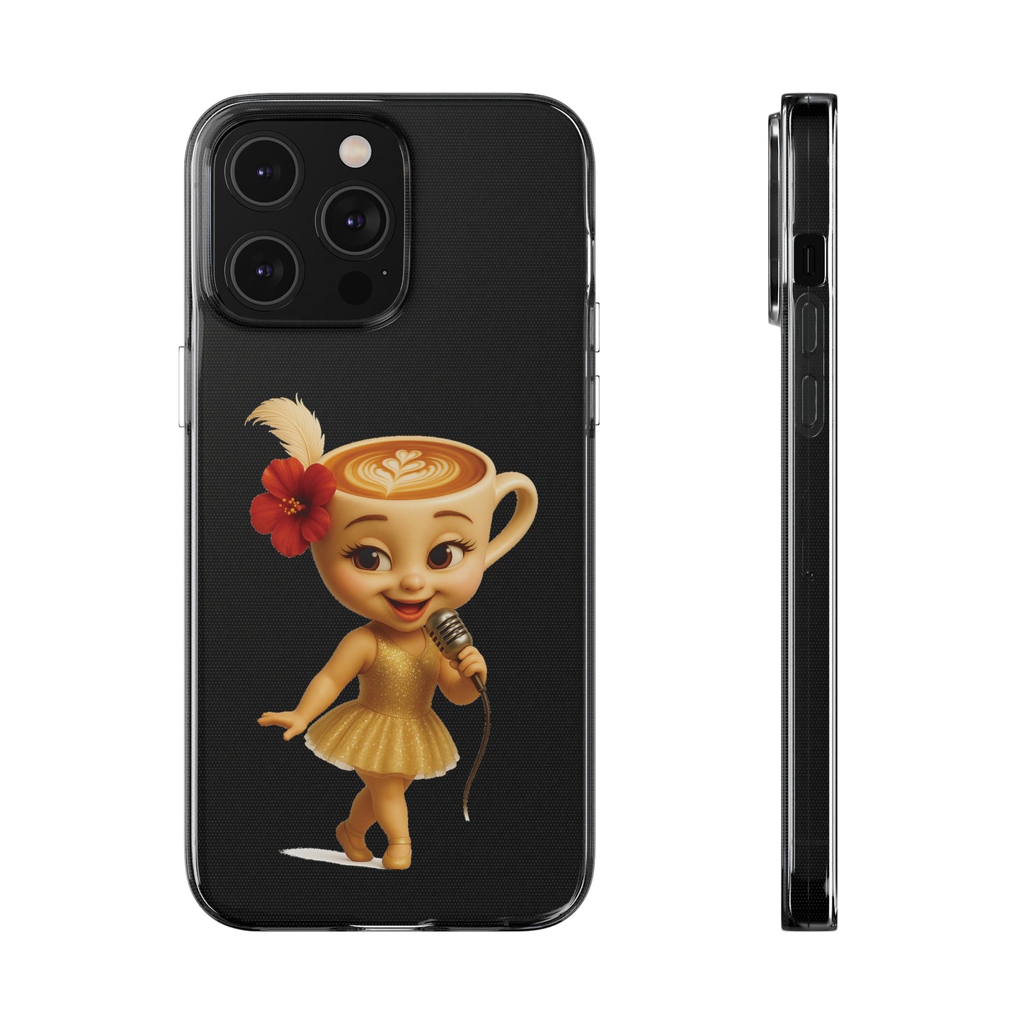Ballerina Cappuccina Phone Case Transparent - Cute Soft Cases, Fun Gifts