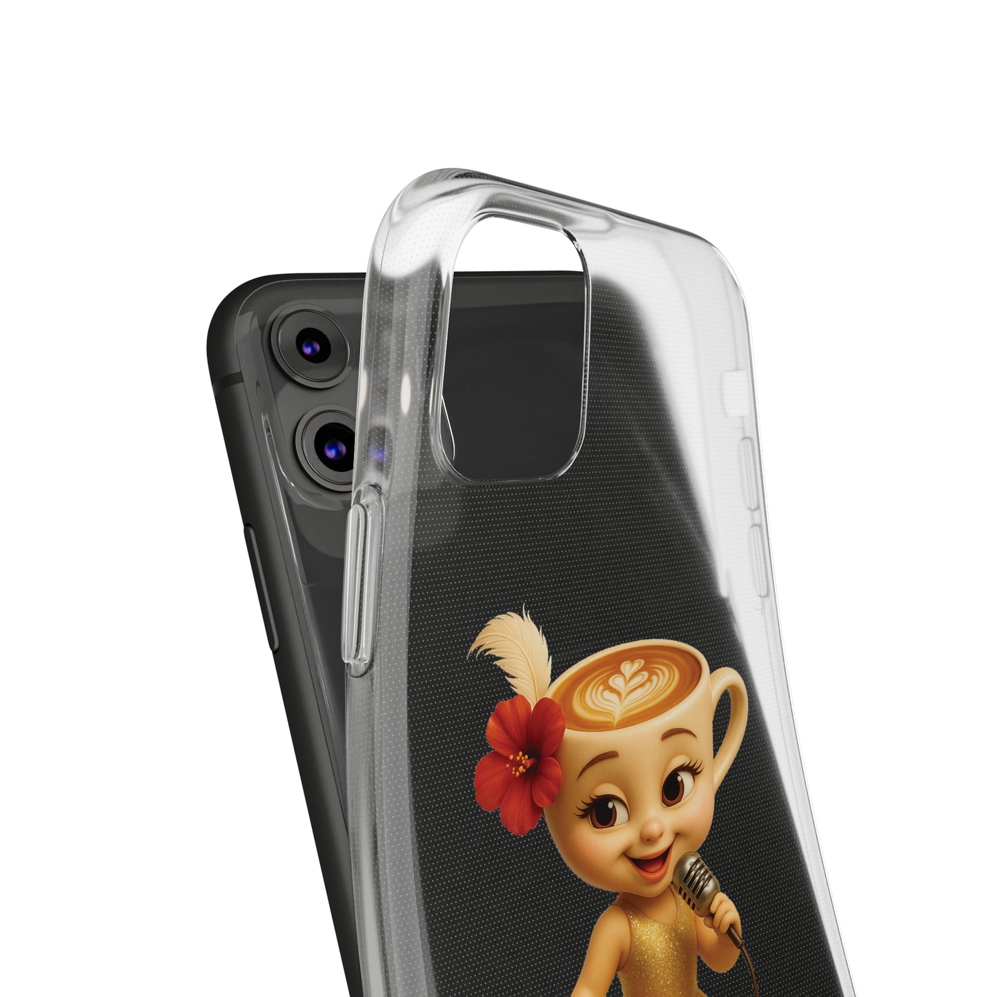 Ballerina Cappuccina Phone Case Transparent - Cute Soft Cases, Fun Gifts