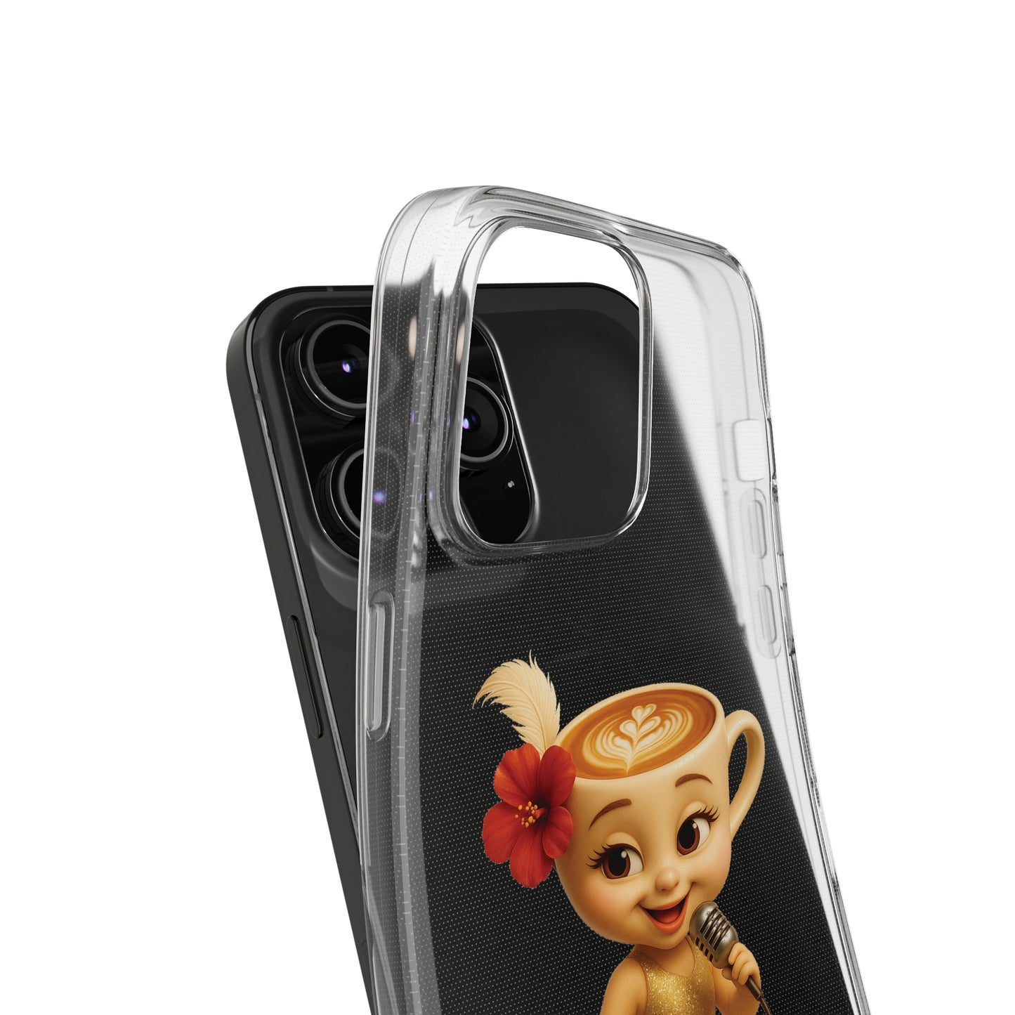 Ballerina Cappuccina Phone Case Transparent - Cute Soft Cases, Fun Gifts