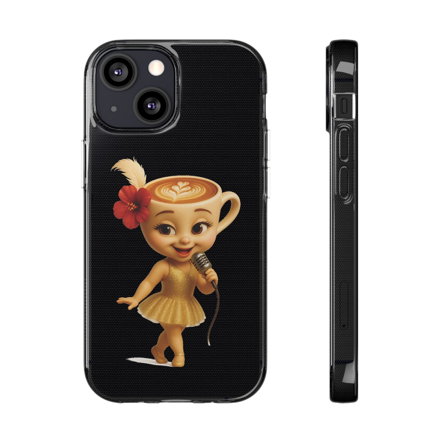 Ballerina Cappuccina Phone Case Transparent - Cute Soft Cases, Fun Gifts