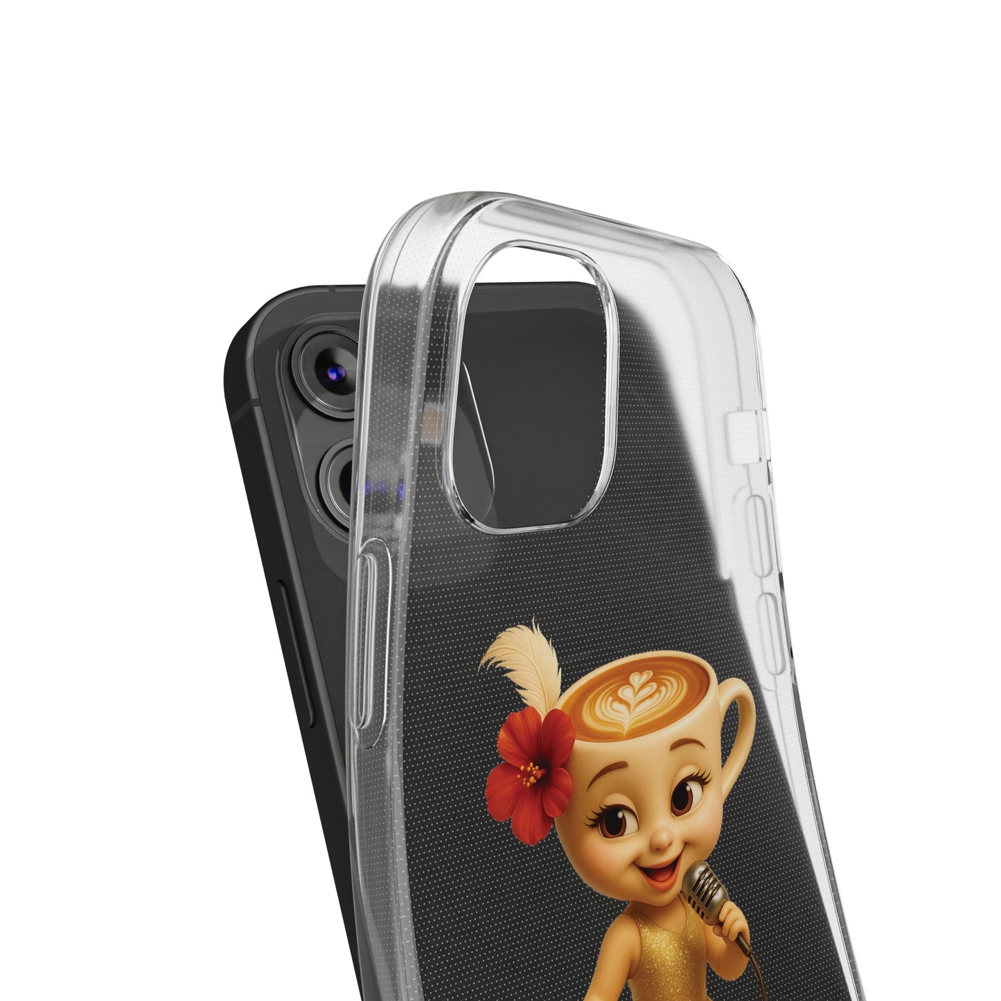 Ballerina Cappuccina Phone Case Transparent - Cute Soft Cases, Fun Gifts
