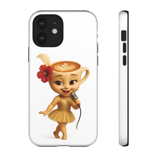 Ballerina Cappucina Phone Case White - Fun Ballerina Design for Coffee Lovers