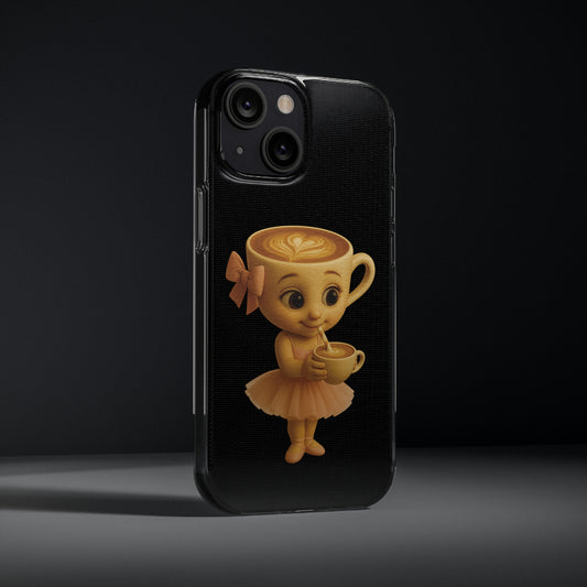 Ballerina Cappuccina Phone Case Transparent - Cute Soft Cases, Fun Gifts