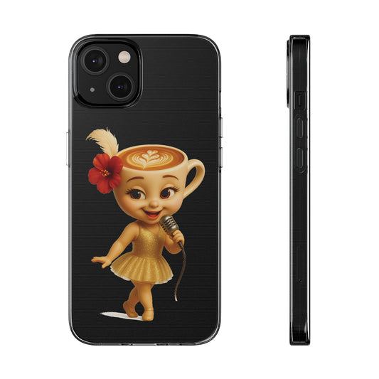 Ballerina Cappuccina Phone Case Transparent - Cute Soft Cases, Fun Gifts