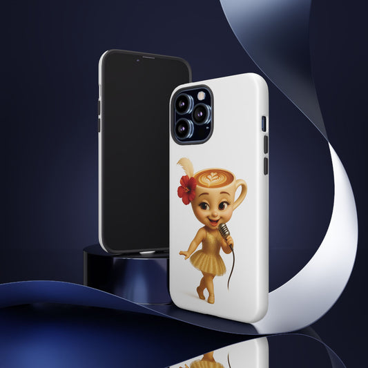 Ballerina Cappucina Phone Case White - Fun Ballerina Design for Coffee Lovers